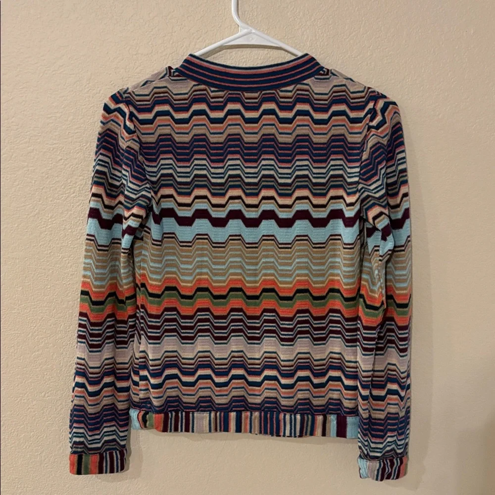 Missoni Wool Multicolor V-Neck Sweater 38 - Picture 3 of 6